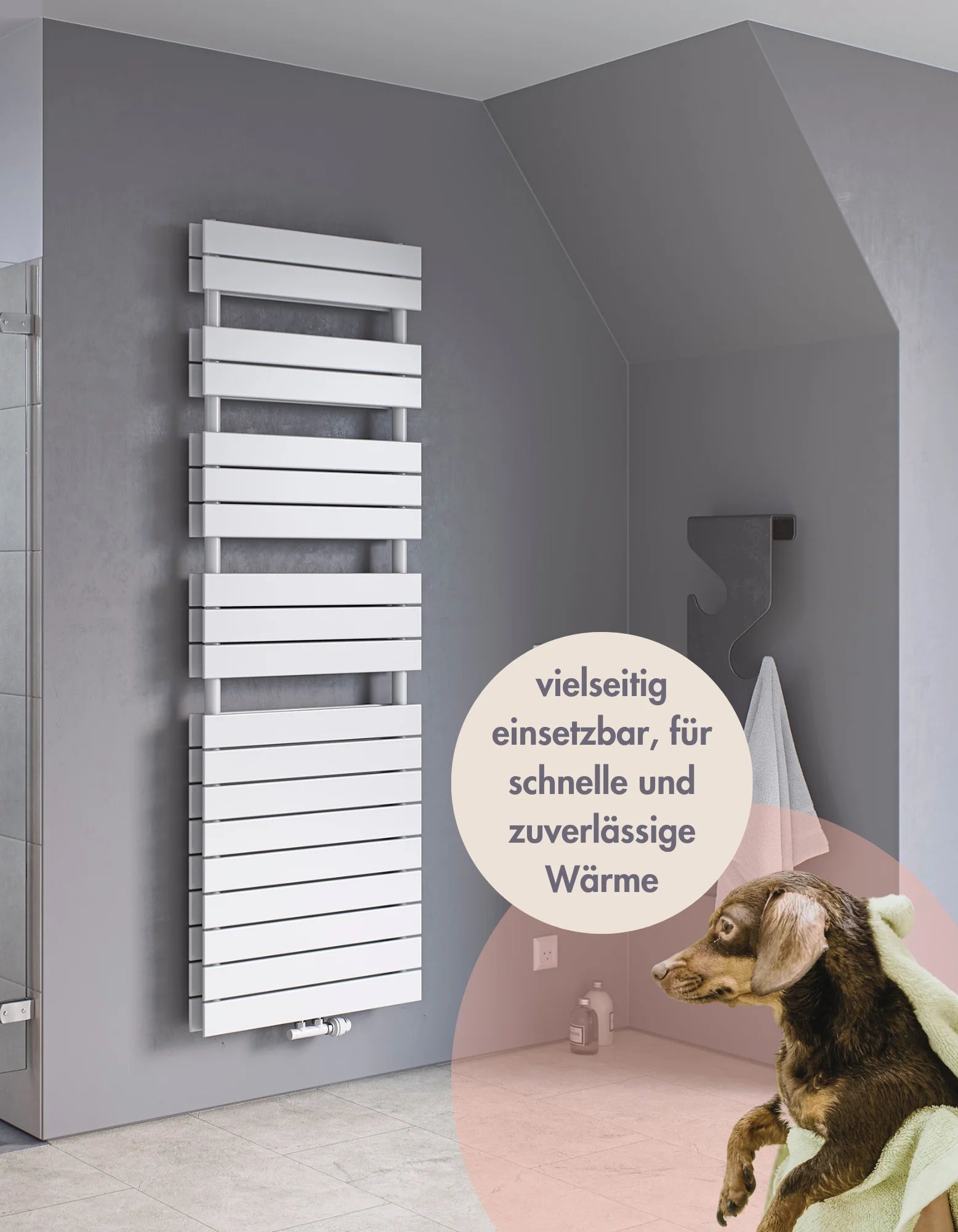 Badheizkörper EcoGlow Duo Mittelanschluss