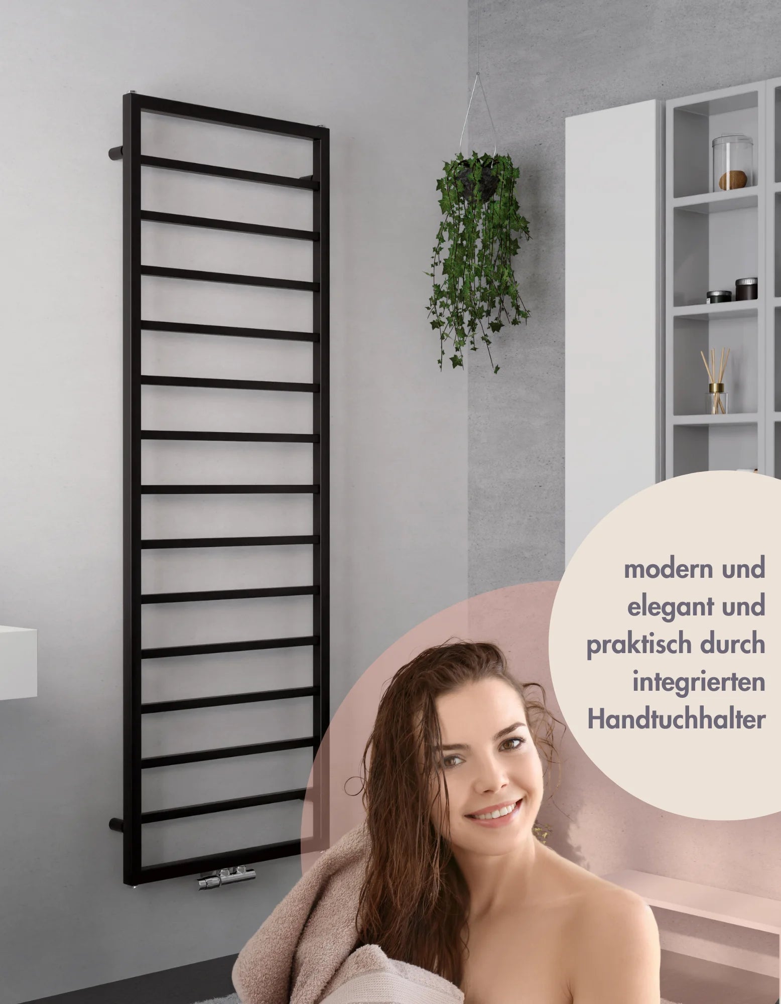 Badheizkörper ThermoStar SLIM Mittelanschluss