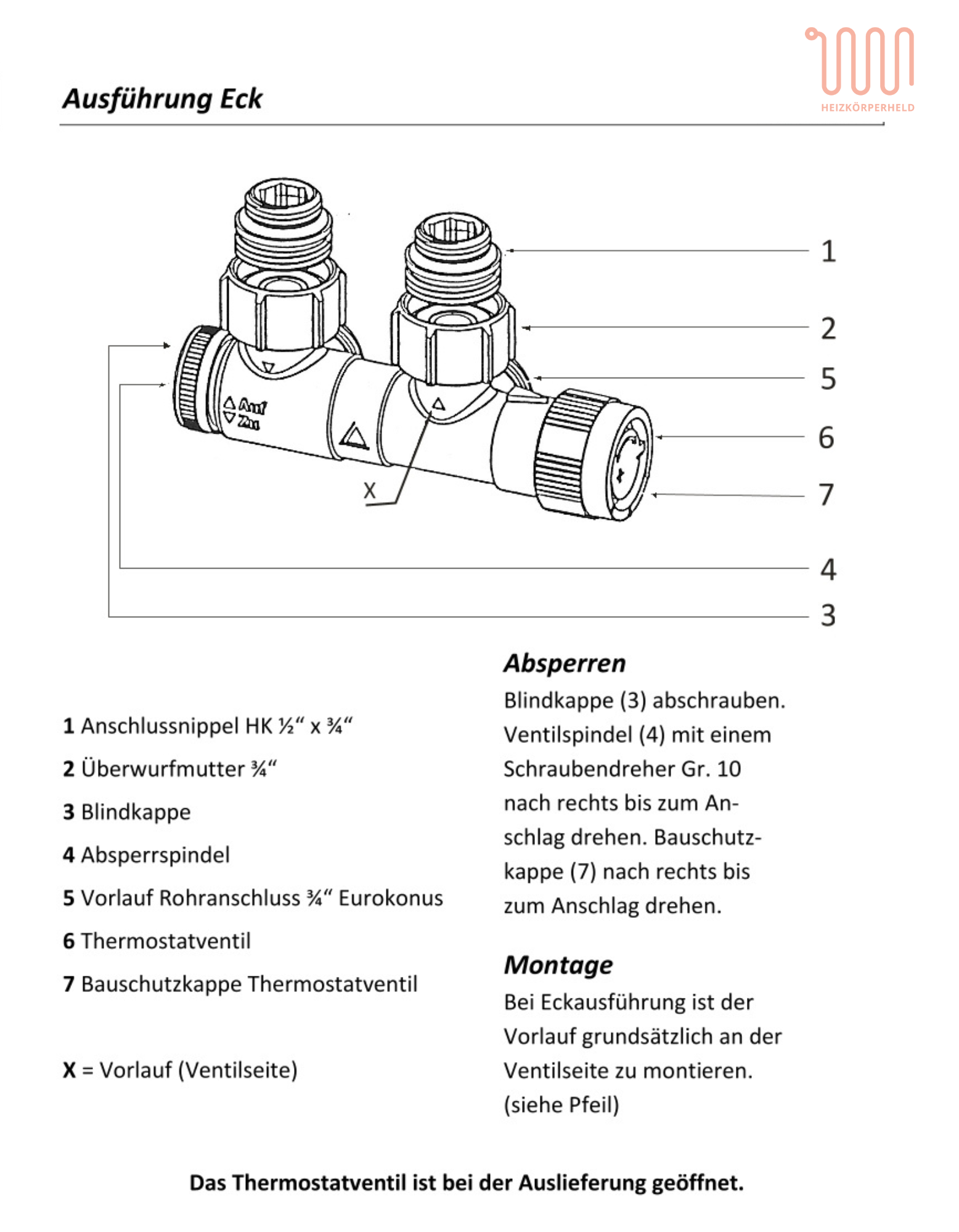 Anschlussgarnitur WarmGuard-SET für Mittelanschluss